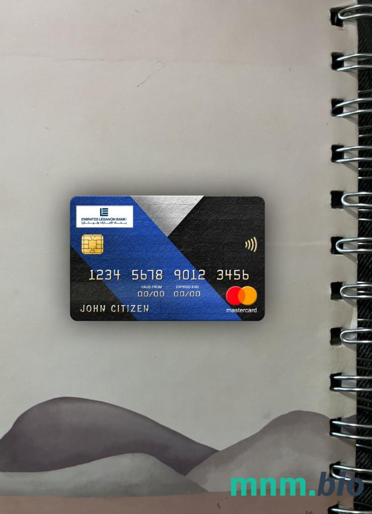 Lebanon Emirates Lebanon bank wygląd zdjęcia mastercard skan PSD + zdjęcie